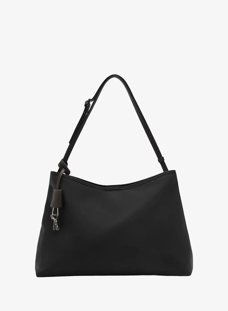 PARFOIS Nylon Effect Shopper Bag With Pendant
