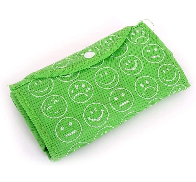 AT Ankit Traders Ankit Traders AT Multicolor Shopping Bag Pack of 24 | Grocery, Vegetable Foldable Non-Woven Fabric, Eco-Friendly Washable Reusable Tote Hand Bag with One Small Pocket | Return Gift For Women - Image 5