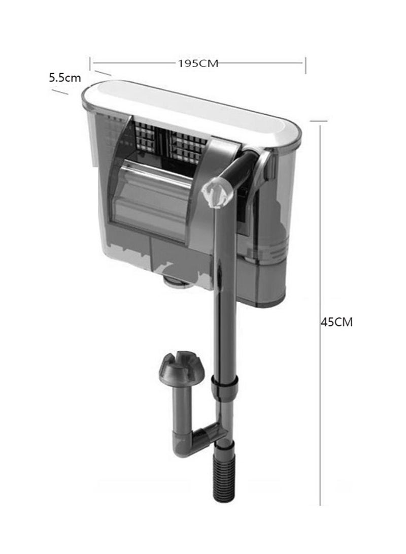 فلتر شلال كربوني مع شفاط تنظيف سطح الماء بقوة 7 وات - Image 3