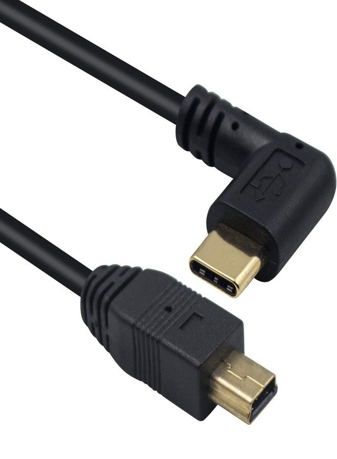 Duttek كابل دوتيك ميني USB إلى USB C، كابل محول USB C بزاوية صحيحة إلى ميني USB ذكر إلى ذكر لكاميرا رقمية والمزيد 10 بوصة/26 سم - Image 2