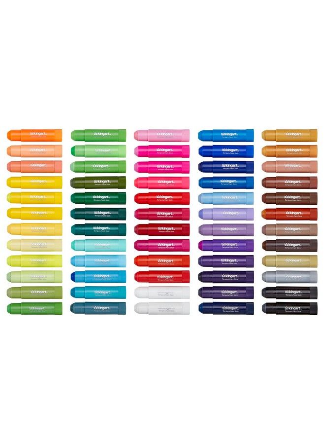 KINGART Tempera Paint Sticks Vibrant Colors Solid Tempera Paint For Kids Super Quick Drying Works Great On Paper Wood Glass Ceramic Canvas (60) - Image 3
