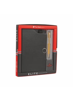 pierre cardin Elite Gift Set| Luxorious Satin Gold Finished Ball Pen & Premium Leather Diary With Magnetic Closure | Ideal For Rakhi, Festive & Corporate Gifting  - Image 1
