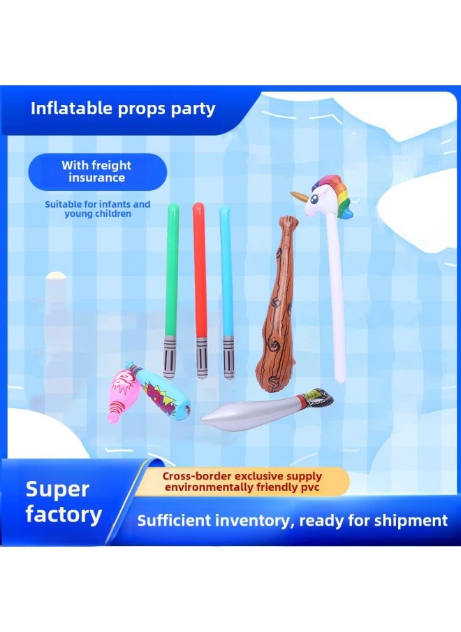 Creative PVC Inflatable Toys Children Inflatable Refueling Props Party Interactive Strike Toys Concert Cheerios-Colour:Large Machete (style 1)  - Image 2