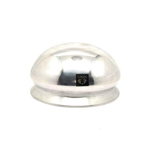 NYRA Aluminium Handi with Lid Machine Glossy Finish Biryani Rice Cooking Pot Dhari Patiya Tope Patila Vessel Deg Degchi Available in 4 Different Sizes Extra Large 6 LTR Silver - Image 3