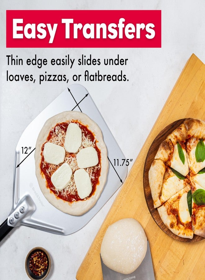 Brod & Taylor Bread Peel for Transferring Bread, Pizza or Flatbreads (11.75" x 12" Surface) - Thin Edge, Lightweight, and Reduces Sticking - Image 2