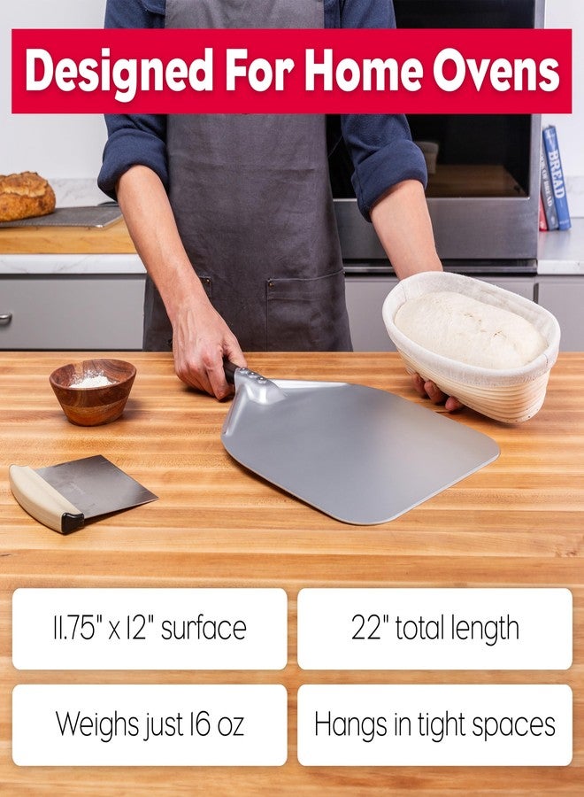 Brod & Taylor Bread Peel for Transferring Bread, Pizza or Flatbreads (11.75" x 12" Surface) - Thin Edge, Lightweight, and Reduces Sticking - Image 3
