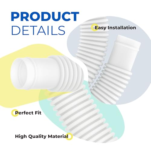 ANTOBLE Pool Hose for Intex 1.25" Diameter Above Ground Pool Pump Hoses Replacement Accessory 59" Long 1-1/4 Swimming Pool Filter Pump Hoses 607 637 With 4 Metal Clamps, 2 Pack - Image 5