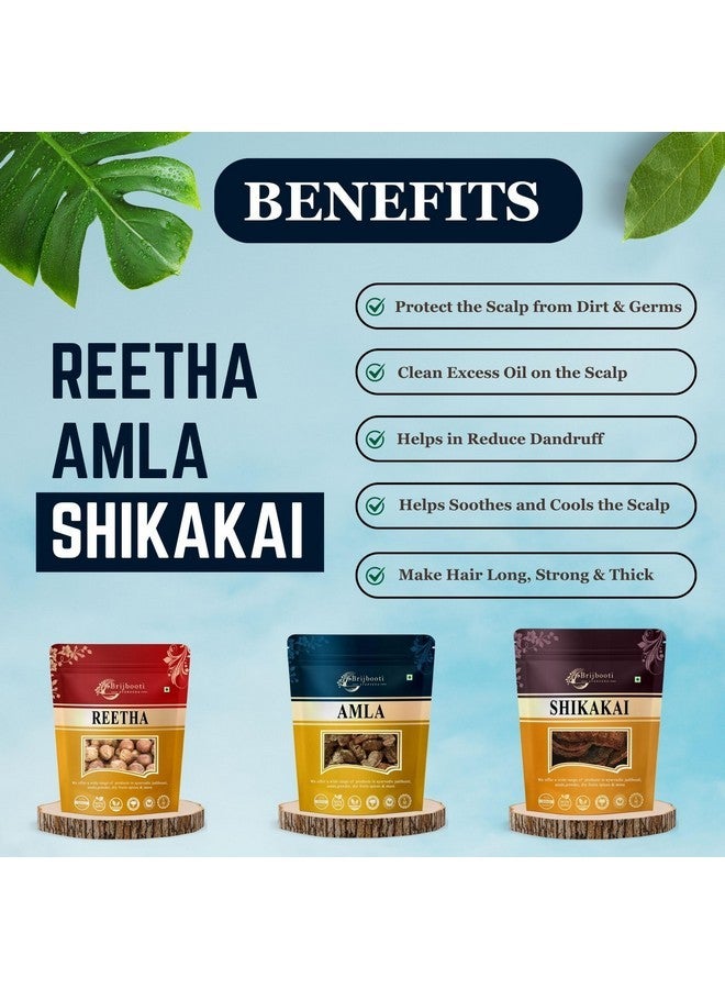  بريجبوتي مجموعة ريثا أملا شيكاكاي للشعر (شكل خام) 600 جرام - Image 3