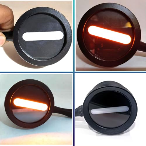 AUTO PEARL Motorcycle Minus SIgn - Indicator Yellow and White Motorbike Lamp Waterproof compatible with Hunter 350 - Image 5