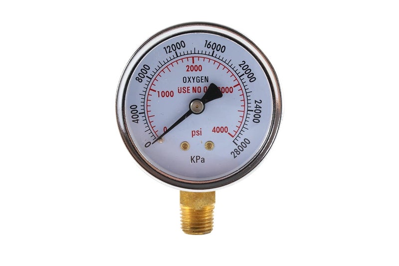 Sa - SA High Pressure Oxygen Regulator Gauge 0-4000 psi - 2.5 inches - Image 1