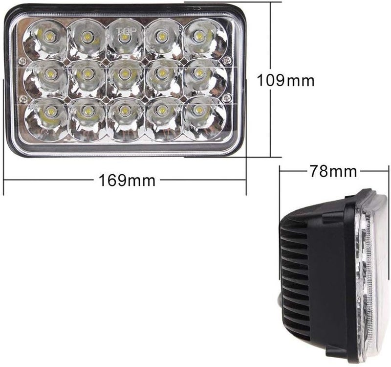 AMUNIESUN DOT Approved 4X6" LED Headlights for Trucks - 4PCS Replacement H4651/H4642/H4652/H4656/H4666/H4668/H6545 - Image 2