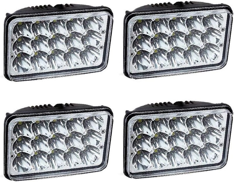 AMUNIESUN DOT Approved 4X6" LED Headlights for Trucks - 4PCS Replacement H4651/H4642/H4652/H4656/H4666/H4668/H6545 - Image 1