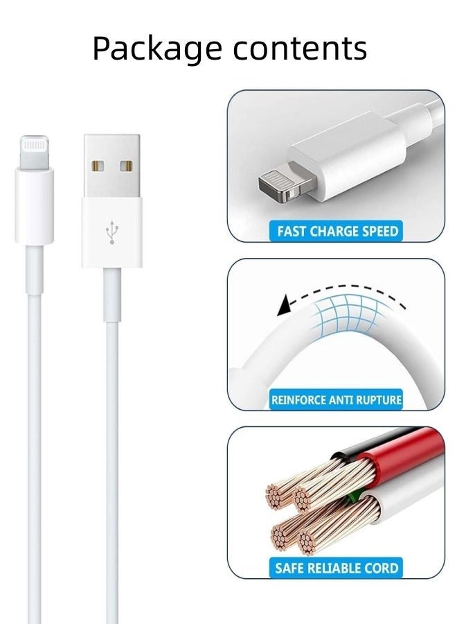 إتش إل تيك الشاحن عالي الجودة HL-tech لجهاز iPhone، مع كابل USB إلى Lightning بطول 1 متر، سلك شحن سريع متوافق مع أجهزة iPhone 14/13/12/11 Pro Max/XS MAX/XR/XS/X/8/7/Plus/6S/6/SE/5S/iPad. - Image 4