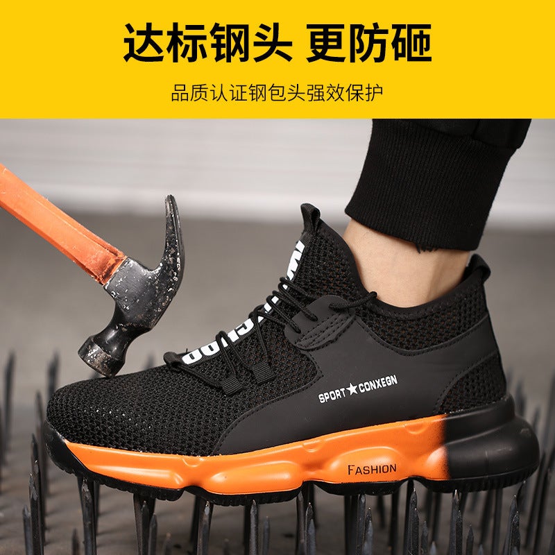 Manufacturers Supply Anti-Smash And Anti-Puncture Safety Shoes For Men'S Summer Breathable Shock-Absorbing Lightweight Air Cushion Safety Shoes For Construction Site - Image 2