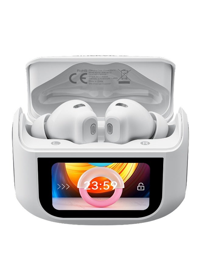 Blackview Blackview AirBuds 12 IPX7 Waterproof ANC/ENC Noise Cancellation In-ear TWS Earbuds Ivory White  - Image 2