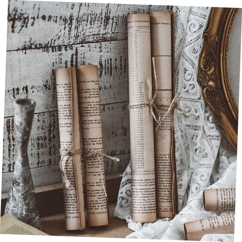 Vintage Newspaper Photography Prop Retro Backdrop Faux Newspaper Brown Worn - Image 4