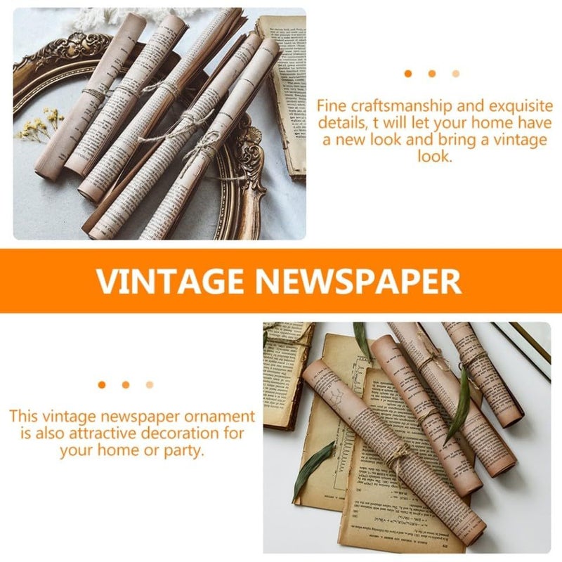 Vintage Newspaper Photography Prop Retro Backdrop Faux Newspaper Brown Worn - Image 5