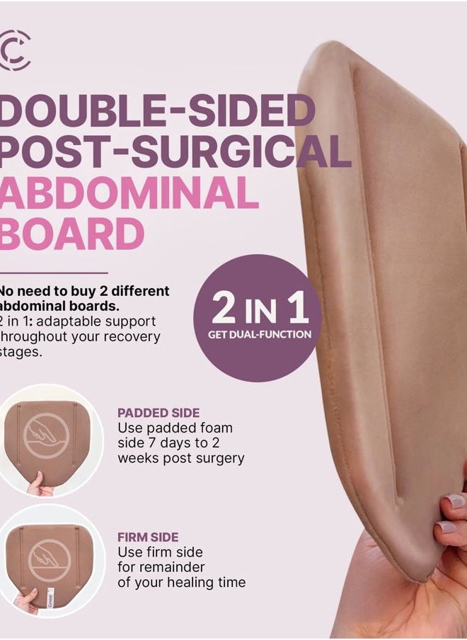 CURVEEZ Ab Board Post Surgery Liposuction - Tabla Abdominal for Tummy Tuck Recovery Must Haves - Lipo Foam Board for Flattening Abs - Abdominal Board Multipurpose - Essential Lipo Boards 360  - Image 2