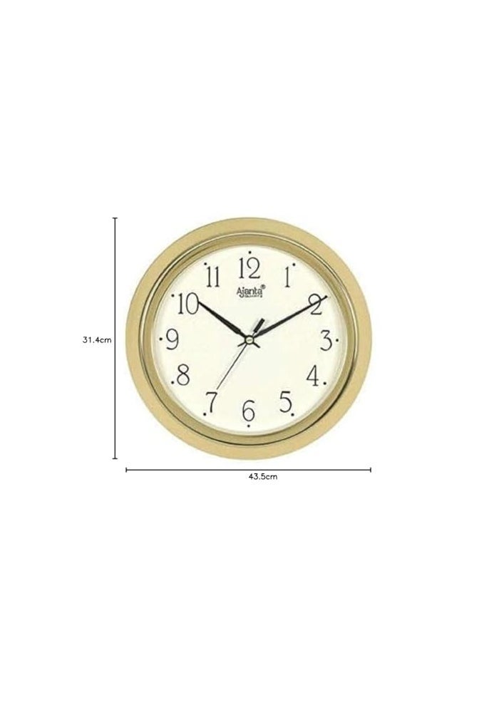 Ajanta Decorative Wall Clock – Ivory Plastic Frame, 28 x 28 x 3.5 cm | Quartz Analog Clock for Home, Office & Living Room - Image 4