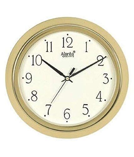 Ajanta Decorative Wall Clock – Ivory Plastic Frame, 28 x 28 x 3.5 cm | Quartz Analog Clock for Home, Office & Living Room - Image 3