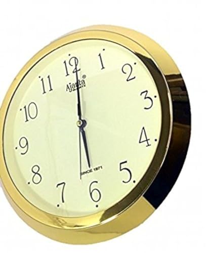 Ajanta Decorative Wall Clock – Ivory Plastic Frame, 28 x 28 x 3.5 cm | Quartz Analog Clock for Home, Office & Living Room - Image 1