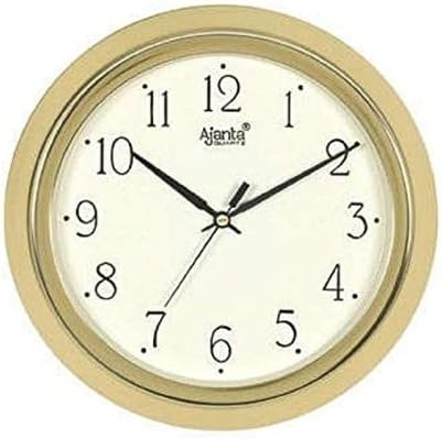 Ajanta Decorative Wall Clock – Ivory Plastic Frame, 28 x 28 x 3.5 cm | Quartz Analog Clock for Home, Office & Living Room - Image 2