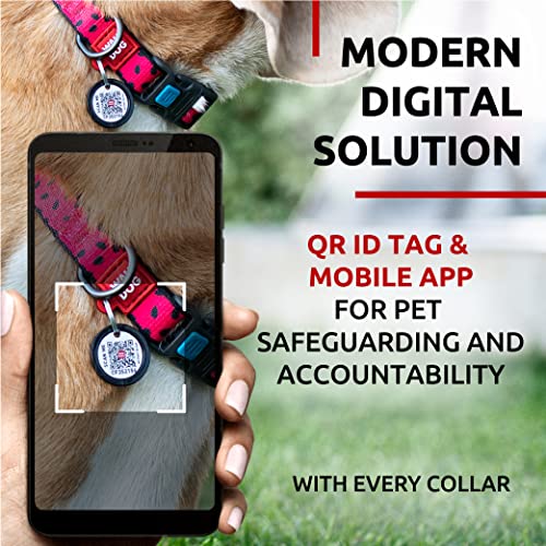 WAUDOG Nylon Dog Collar - Adjustable Dog Collar for Large Dogs, Small & Medium Dogs - Puppy Collars for Large Breed Dogs - Boy & Girl Dog Collars with Durable Plastic Buckle and QR Dog Tag - Image 3