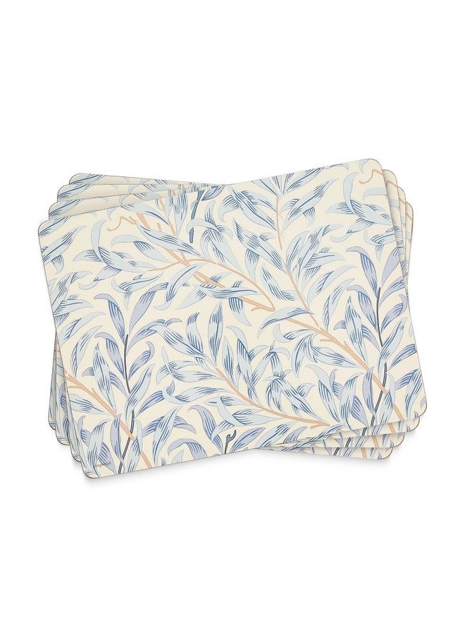 Pimpernel Morris & Co Willow Bough Collection Placemats | Set Of 4 | Heat Resistant Mats | Corkbacked Board | Hard Placemat Set For Dining Table | Measures 15.7” X 11.7”  - Image 1
