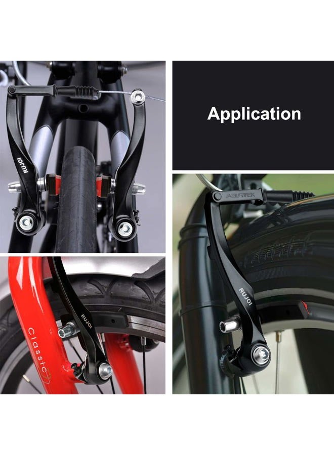 RUJOI 2 Pairs Bike Brake Pads Set,72mm V Brake Shoes with Hex Nuts and Washers, Brakes V-Brake Replacement Set for Cruiser MTB Mountain Bicycle - Image 5