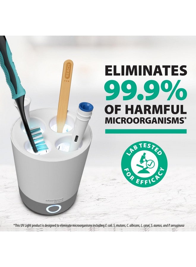 ستيريبود معقم فرشاة الأسنان المنزلي UV من ماركة Steripod، يقلل من الكائنات الدقيقة الضارة، حامل فرشاة الأسنان ومحطة التنظيف، يحمل أربع فرش أسنان - Image 2