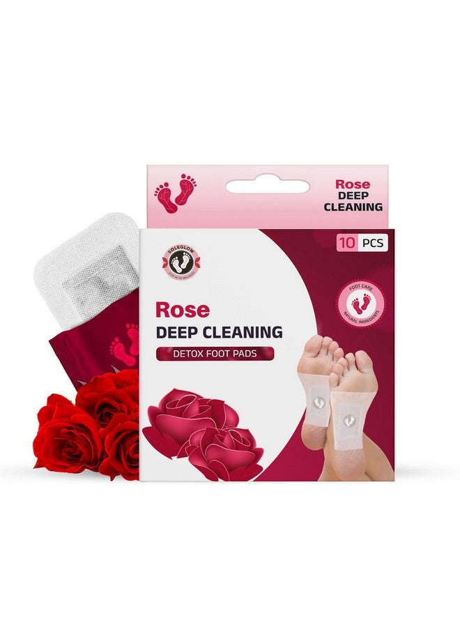 Soleglow Ultra Premium Detox Foot Patches - Cleansing Toxin Remover Foot Pads For Men And Women Stress Relief & Detoxification (10 Patches) (Pack Of 1) (Rose) - Image 1