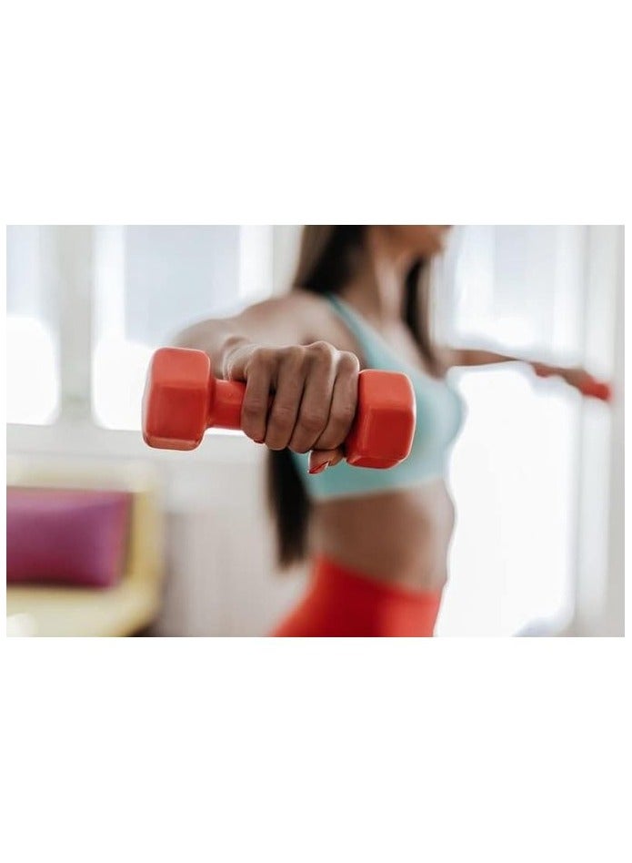 كيلو مجموعة دمبل من الفينيل ، من قطعتين - مقابض ناعمة - 1 كجم متعددالالوان - Image 4