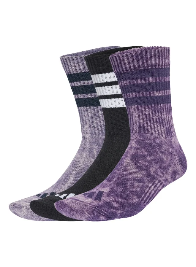 Adidas 3S C Crw Wsh 3P Purple Training Socks For Unisex 10K - 11.5K