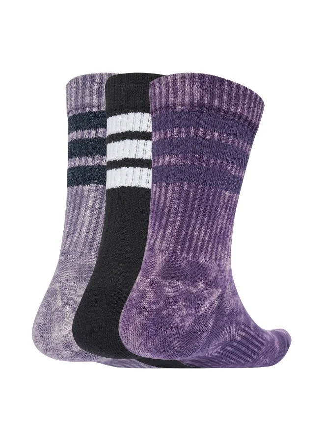 Adidas 3S C Crw Wsh 3P Purple Training Socks For Unisex 10K - 11.5K