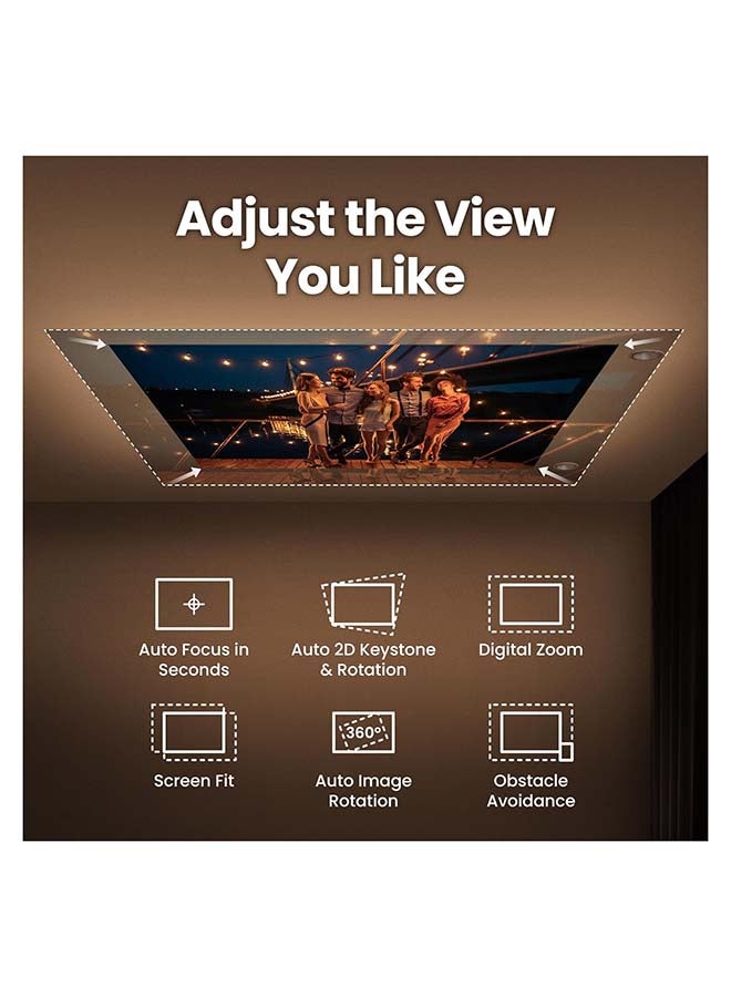 BenQ GV32 1080p Portable LED Projector, Google TV & Netflix, 500 ANSI Lumens, 4K Support, 95% Rec.709 HDR10, 135° Ceiling Projection,18W Subwoofer Speaker,WiFi,USB-C, HDMI,2-Year Warranty GV32 White - Image 3