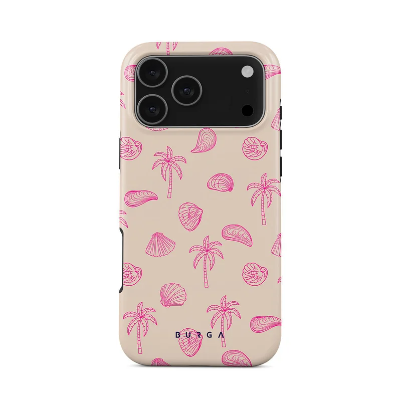 BURGA iPhone 17 Pro Max Beach Please Premium Case Compatible with Hybrid Dual-Layer Hard Shell + Silicone Protection - Scratch-Resistant Shockproof Mobile Cover