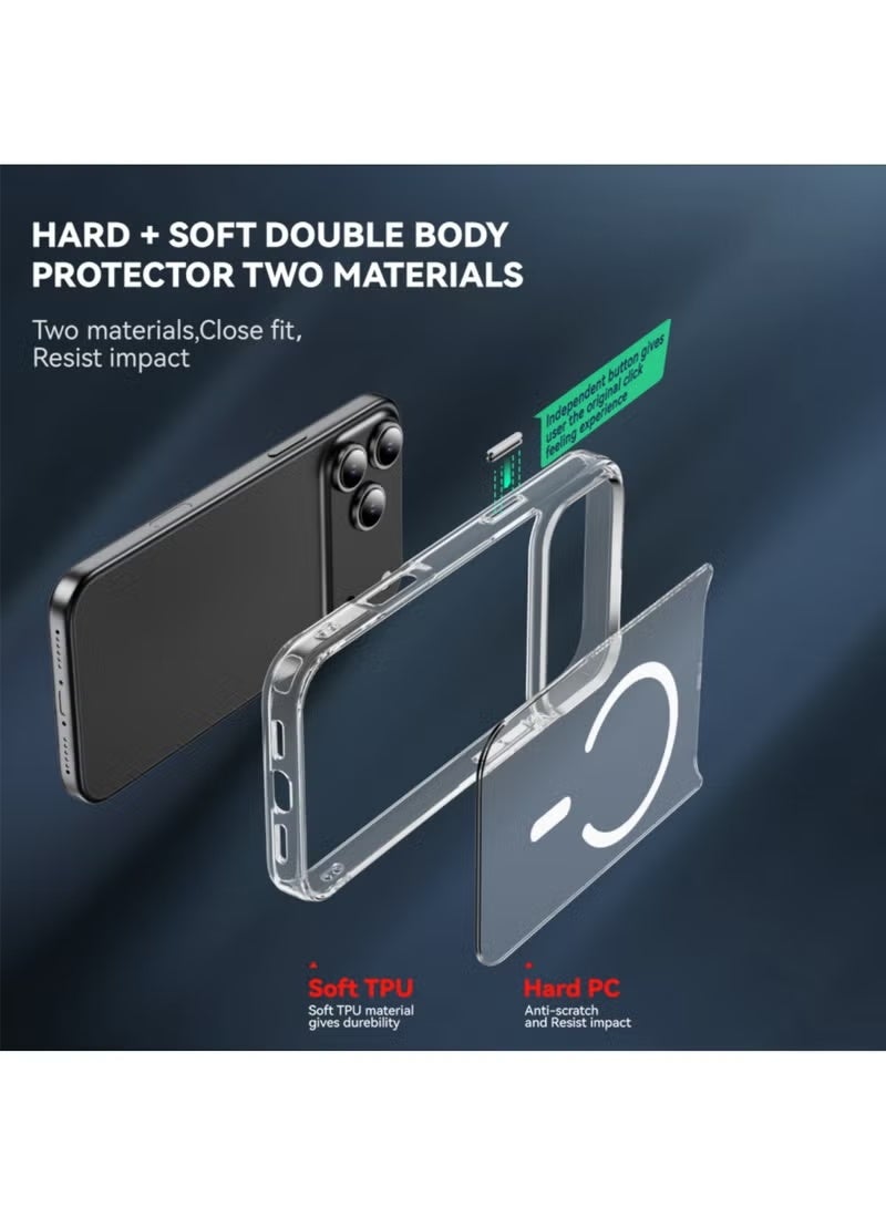 iPhone 17 Pro Max Case,Crystal Clear for iPhone 17 Pro Max Case, [Full Shockproof Protection][Non-Yellowing][Reinforced Corners] Wireless Charging Shockproof Bumper Protective Phone Case for iPhone 17 Pro Max - Image 3