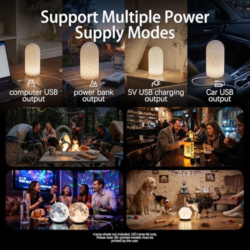 3DZWMAN 3PCS LED Lamp Kit 001 Compatible with Bambu Lab A1 mini/A1/P1S/P2S/X1C/X1E/X2D Makerworld 3D Prints, 3 Color Temperature, Power Outage Color Storage, Dimming, DIY Hardware Spare Parts - Image 5