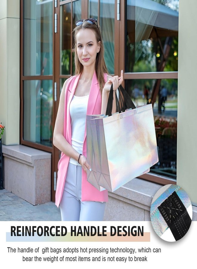 Hugro Tarfive 【12-Pack Shiny Color】 Reusable Gift Bags with Handles, Bulk Goodie Bags for Easter, Baby Shower,Kids Birthday, Party Favors, Wedding, Holiday Goodie | 16x6x12 Inches | 12 Premium Shiny Color Bag | Eco-Friendly - Image 4