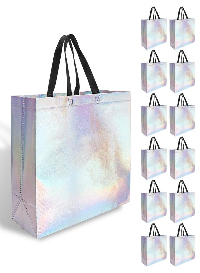 Hugro Tarfive 【12-Pack Shiny Color】 Reusable Gift Bags with Handles, Bulk Goodie Bags for Easter, Baby Shower,Kids Birthday, Party Favors, Wedding, Holiday Goodie | 16x6x12 Inches | 12 Premium Shiny Color Bag | Eco-Friendly - Image 1