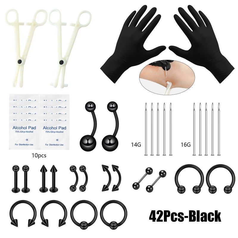 Body piercing jewelry set, 316 stainless steel