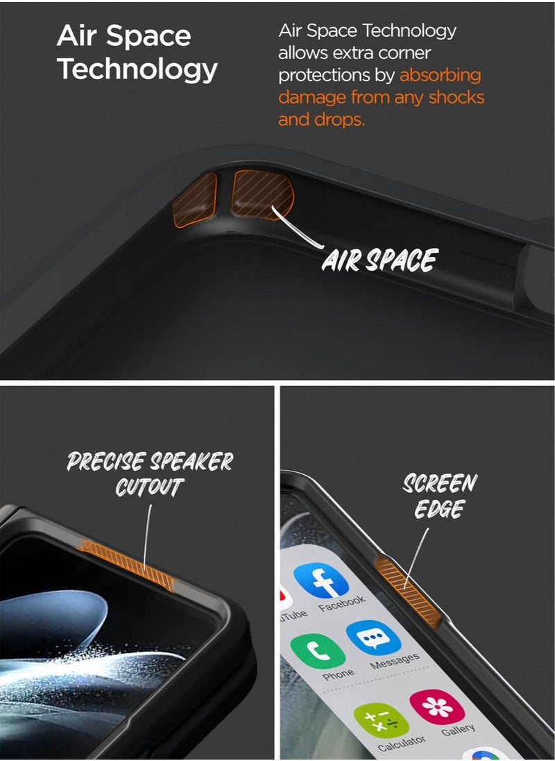 VRS Design - Terra Guard Ultimate S (S-Pen Compartment in Hinge Protection) for Samsung Galaxy Z Fold 4 Case Cover (2022) with Kickstand & Screen Protector- Matte Black (S-Pen NOT included) - Image 1