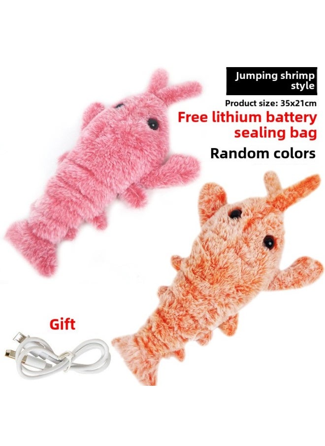 Electric Plush Talking Jumping Fish Toy Interactive Musical Swinging Seafood Doll Children's Educational Soft Stuffed Animal Toy-Specifications:USB Charging-Color:Grass Carp  Can Jump And Jump