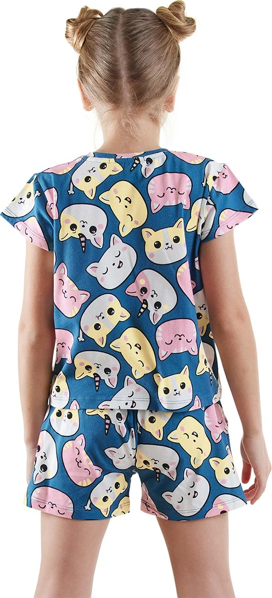 Denokids Cute Cats T-Shirt Shorts Set