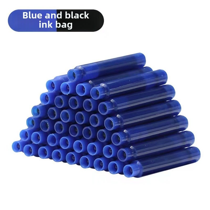 Generic Erasable Press-Action Fountain Pen for Students 10 blue and black erasable ink bags 