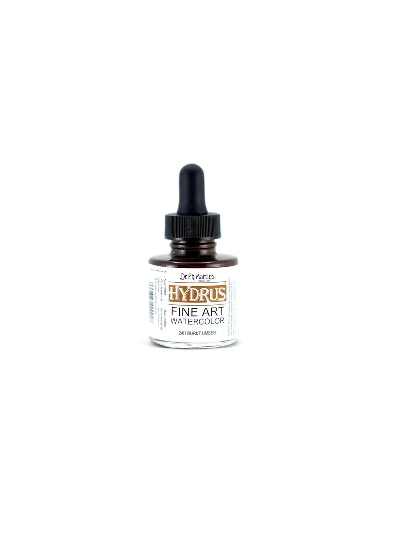 Dr. Ph. Martin's - Dr. Ph. Martin's Hydrus Fine Art Watercolor, 1.0 oz, Burnt Umber (24H) - Image 1