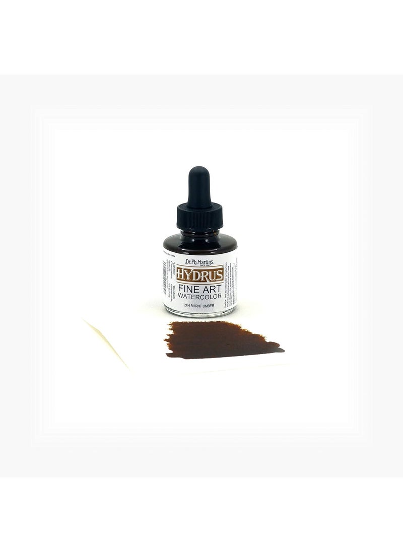 Dr. Ph. Martin's - Dr. Ph. Martin's Hydrus Fine Art Watercolor, 1.0 oz, Burnt Umber (24H) - Image 1