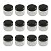 ericotry 12PCS 15 Gram 15ml 05oz Refillable Black Plastic Screw Cap Lid with Clear Base Empty Plastic Container Jars for Nail Powder Bottles Eye Shadow Container Lot Powder Container - Image 2