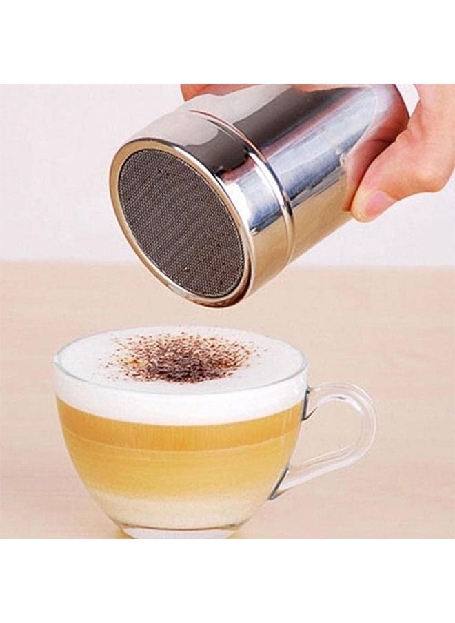Generic Sugar Shaker 2pcs Stainless Steel Powder Sugar Shaker with Lids Fine Mesh Shaker Seasoning Shaker Bottle for Salt Spice Sugar Flour  - Image 4