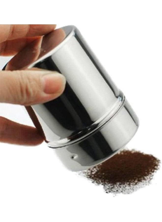 Generic Sugar Shaker 2pcs Stainless Steel Powder Sugar Shaker with Lids Fine Mesh Shaker Seasoning Shaker Bottle for Salt Spice Sugar Flour  - Image 3